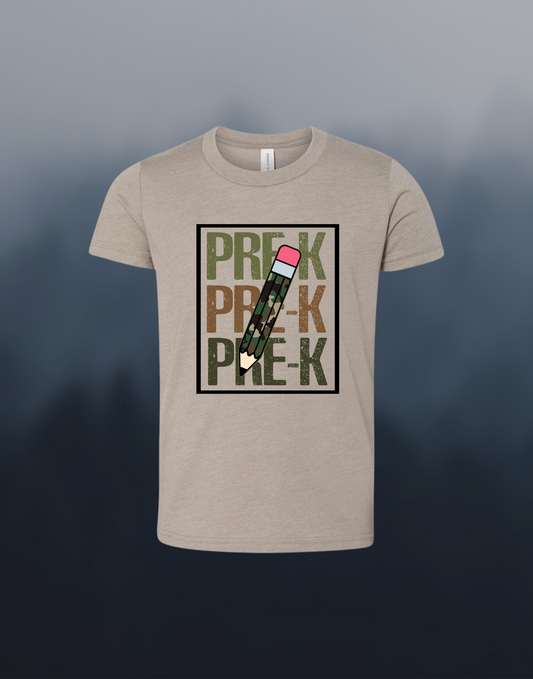 Pre-K Boys Camo Pencil Shirt