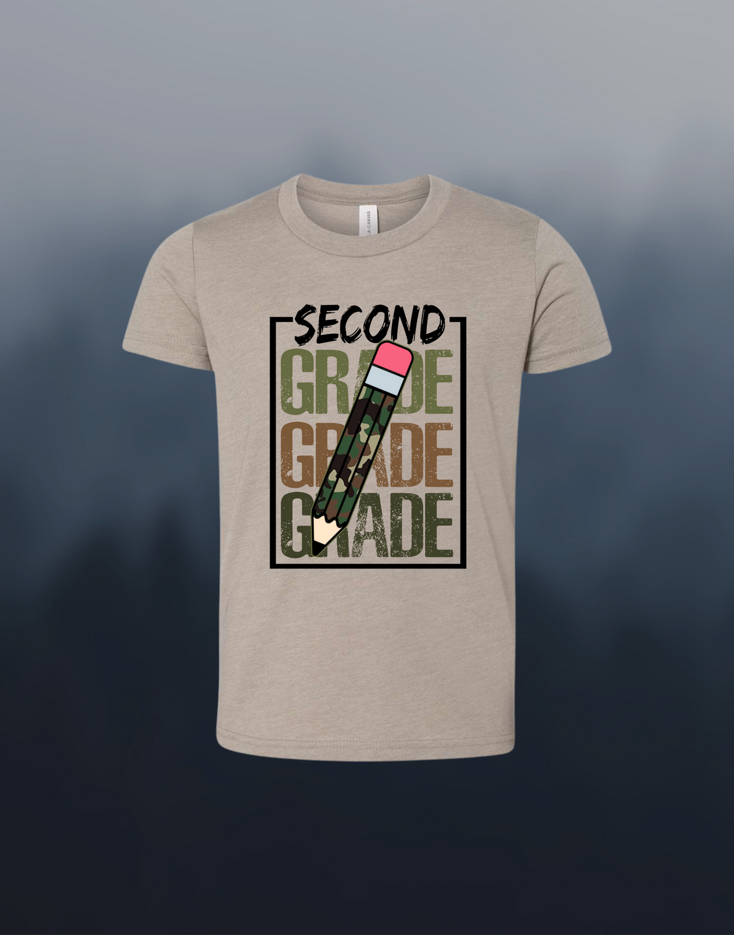 Second Grade Boys Camo Pencil Shirt