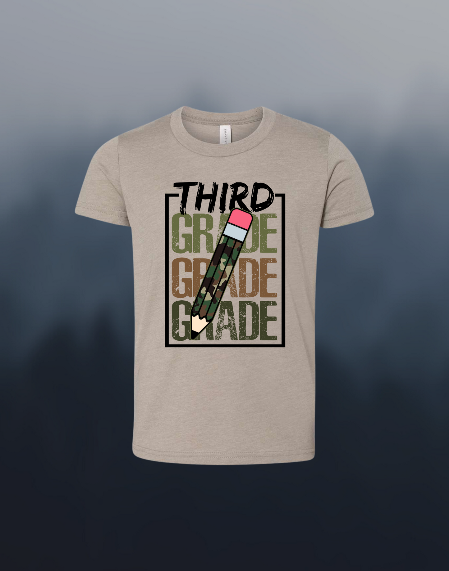 Third Grade Boys Camo Pencil Shirt